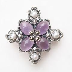 ROKUZAN �A���W�X�g �u���[�` �y���_���g�g�b�v (�`�F�[���Ȃ�) �l�b�N���X �y���_���g �g�b�v �w�b�h �V���o�[925 �p�[�� �^�� �}�[�J�T