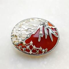 ROKUZAN �J�[�l���A�� �ԕx�m �u���[�` �y���_���g�g�b�v (�`�F�[���Ȃ�) �l�b�N���X �y���_���g �g�b�v �w�b�h �V���o�[925 �}�[�J�T�C