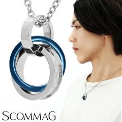 SCOMMAG �X�e�����X �_�u�� �u���[ �����O �l�b�N���X (�`�F�[���t��) �y���_���g �� �����Y�l�b�N���X �u���[ �T�[�W�J���X�e�����X ��