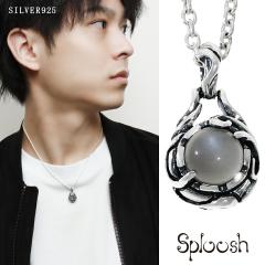 Sploosh グレームーンストーン シルバー ネックレス ペンダントトップ 