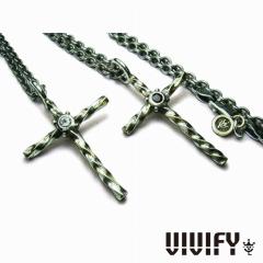 VIVIFY rrt@C y_g lbNX Vo[ Silver x Brass Spiral Cross y_ggbv `F[Ȃ YANZT[