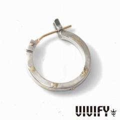 VIVIFY rrt@C ANZT[ t[vsAX Vo[ K18S[h|Xg SquareLine Hoop Pierce w Gold L 1P Ўp
