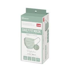 アイリスオーヤマ(IRIS OHYAMA) マスク 不織布 日本製 プリーツマスク 30枚入 ふつうサイズ デイリーフィット DAILY FIT 夏カラー 爽やか