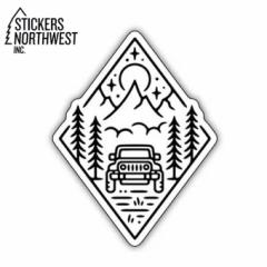 XebJ[Ym[XEGXg STICKERS NORTHWEST XebJ[ OUTDOOR JEEP SCENE 0342-LSTK od