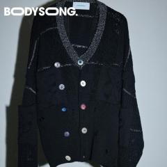 BODYSONG. �{�f�B�\���O FLORAL REFLECTOR CHOOSE YOUR SIZE KNIT BS269304 �j�b�g�J�[�f�B�K�� ���f�B�[�X �����Y ������ �R�[�f �J�[�f