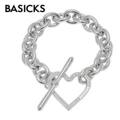 BASICKS �x�C�V�b�N�X Heart Link Flow Bracelet a-AC26 �u���X���b�g �����Y ���f�B�[�X �u�����h ������� ���������� ���� ���킢��