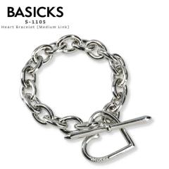 BASICKS �x�C�V�b�N�X Heart Bracelet Medium Link S-1105 �u���X���b�g �����Y ���f�B�[�X �u�����h ������� ���������� ���� ���킢