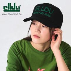 elldu �G���h�D Waver Chain Stitch Cap �L���b�v ���f�B�[�X �����Y �u�����h �t���b�g�o�C�U�[ �t���b�g ���S �`�F�[���X�e�b�` �h�J 
