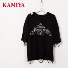 Distressed Big Knit T-Shirt KAMIYA J~ G14TS074 jbgtVc tVc Y fB[X  jbg    