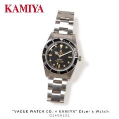 KAMIYA �J�~�� VAGUE WATCH CO. Divers Watch G14VA101 �r���v �����Y �h�� �����Y�r���v �_�C�o�[�Y�E�H�b�` 100m ���@�[�O�E�H�b�` �R