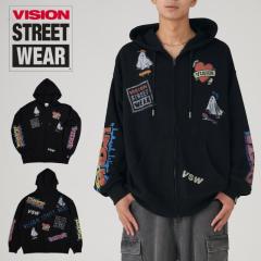 vision street wear �p�[�J�[ �����Y ���f�B�[�X �S�[�X�g GHOST �W�b�v �W�b�v�A�b�v ������ �傫�� �u�����h �W�b�v�A�b�v�p�[�J�[ �t