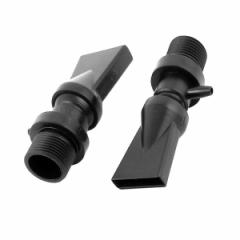 【送料無料】CAPASTEC 水槽ノズル水出口、アヒルのくちばしノズル水出口リターンパイプ配管、水槽用(黒色、2個セット)