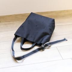 カシュカシュ（cache cache）/【A4フィル対応】カシュカシュ cachecache / ドット刺繍ナイロン2wayショルダー