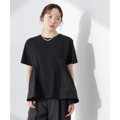 ナノユニバース（NANO universe）/布帛コンビギャザー切替カットトップス