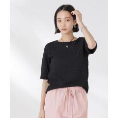 ナノユニバース（NANO universe）/カットサッカークルーネックTシャツ