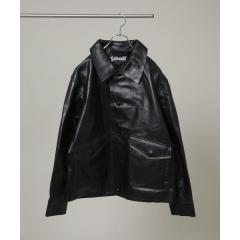 極美品□EMMETI エンメティ JURI ラムレザーパイピング WZIP
