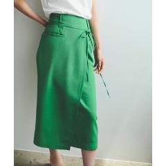 ビス(VIS)/【接触冷感・洗える】美easyリネンライクベルト付き Iラインスカート ビス(VIS)/【接触冷感・洗える】美easyリネンライクベルト付き Iラインスカート