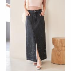 ビス（VIS）/ホットフィットIラインデニムスカート