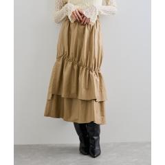 ビス(VIS)/チンツ加工ギャザーロングスカート ビス(VIS)/チンツ加工ギャザーロングスカート