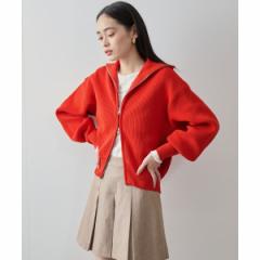 ビス（VIS）/Wジップハイネックニットカーディガン