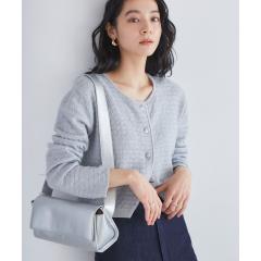 ビス(VIS)/オーガンジーメタルボタンニットカーディガン ビス(VIS)/オーガンジーメタルボタンニットカーディガン