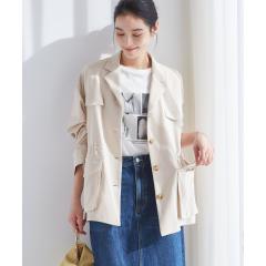 ビス(VIS)/【防シワ】リネンライクミリタリーシャツジャケット ビス(VIS)/【防シワ】リネンライクミリタリーシャツジャケット