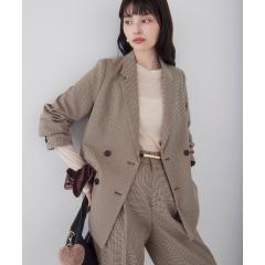 ビス(VIS)/【美easy】ウーリッシュダブルブレストテーラードジャケット【セットアップ対応/洗える】 ビス(VIS)/【美easy】ウーリッシュダブルブレストテーラードジャケット【セットアップ対応/洗える】