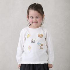 プティマイン（petit main）/puputeteアップリケTシャツ