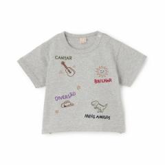 プティマイン（petit main）/【接触冷感】モチーフロゴ刺しゅう半袖Tシャツ