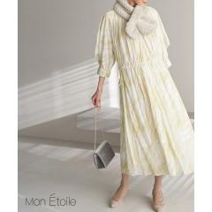 ロペピクニック（ROPE’ PICNIC）/【一部店舗限定】【Mon E’toile モンエトワール】ストーンプリントギャザーDRESS