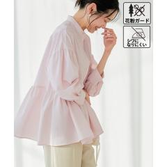 ロペピクニック（ROPE’ PICNIC）/【花粉ガード・防シワ】ギャザーシャツブラウス