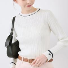 ロペピクニック(ROPE’ PICNIC)/シルク混ワンポイントニットプルオーバー ロペピクニック(ROPE’ PICNIC)/シルク混ワンポイントニットプルオーバー