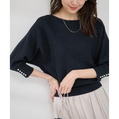 ロペピクニック(ROPE’ PICNIC)/アンジェリーナ7分袖パールドルマンニット ロペピクニック(ROPE’ PICNIC)/アンジェリーナ7分袖パールドルマンニット