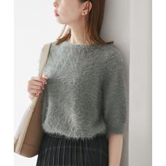 ロペピクニック(ROPE’ PICNIC)/シャギーニットハーフスリーブプルオーバー ロペピクニック(ROPE’ PICNIC)/シャギーニットハーフスリーブプルオーバー