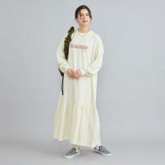 コーエン（coen）/ピグメントロゴプリントティアードTワンピース