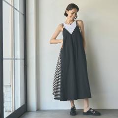 コーエン（coen）/ポリツイルダブルストラップキャミワンピース