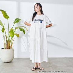 コーエン（coen）/NBA別注 ティアードロゴプリントTシャツワンピース