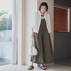 コーエン（coen）/涼感強撚サンドサロペットパンツ