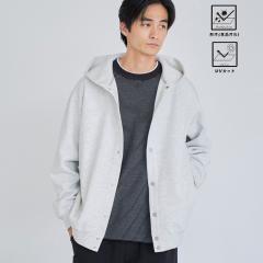 コーエン(coen)/クリーンプラススウェットスナップボタンパーカー【防汚(食品汚れ)、UVカット】 コーエン(coen)/クリーンプラススウェットスナップボタンパーカー【防汚(食品汚れ)、UVカット】