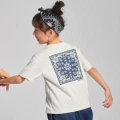 コムサイズム（COMME CA ISM）/バンダナ柄プリント 半袖Tシャツ