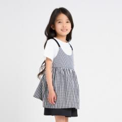 コムサイズム（COMME CA ISM）/ギンガムチェック キャミソール＆Tシャツセット