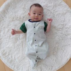 コムサイズム（COMME CA ISM）/ロゴ おしりパッチ 半袖ツーウェイオール
