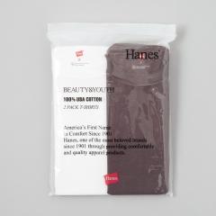 �r���[�e�B�[�����[�X ���i�C�e�b�h�A���[�Y�iBEAUTY&YOUTH�j/�y�ʒ��z��Hanes��2�p�b�N T�V���c