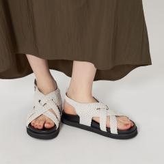 ビューティー＆ユース ユナイテッドアローズ（BEAUTY&YOUTH）/レザーライクメッシュ クロスサンダル