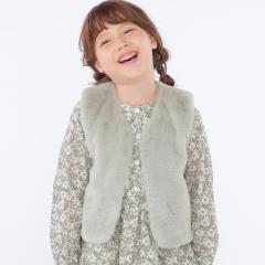 シップス（SHIPS）/SHIPS KIDS:100～140cm / フェイクファー×リバティ ベスト