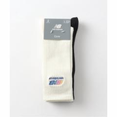 エディフィス（EDIFICE）/New Balance (ニューバランス) マルチカラーロゴクルーソックス LAS51222