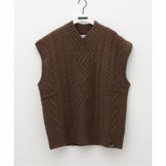 417 GfBtBXi417 EDIFICEj/yMARTINEROSE / }[eB[YzBOILED CABLE VNECK VEST