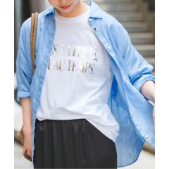 スピック＆スパン（Spick and Span）/《追加2》箔ロゴプリントTシャツ