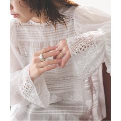 �X�s�b�N���X�p���iSpick and Span�j/ne Quittez pas / �k�L�e�p �ʒ�Pintuck & Lace Blouse*