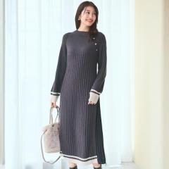 ワンピース レディース スタンドカラー 五分袖 春夏 ギンガムサッカー